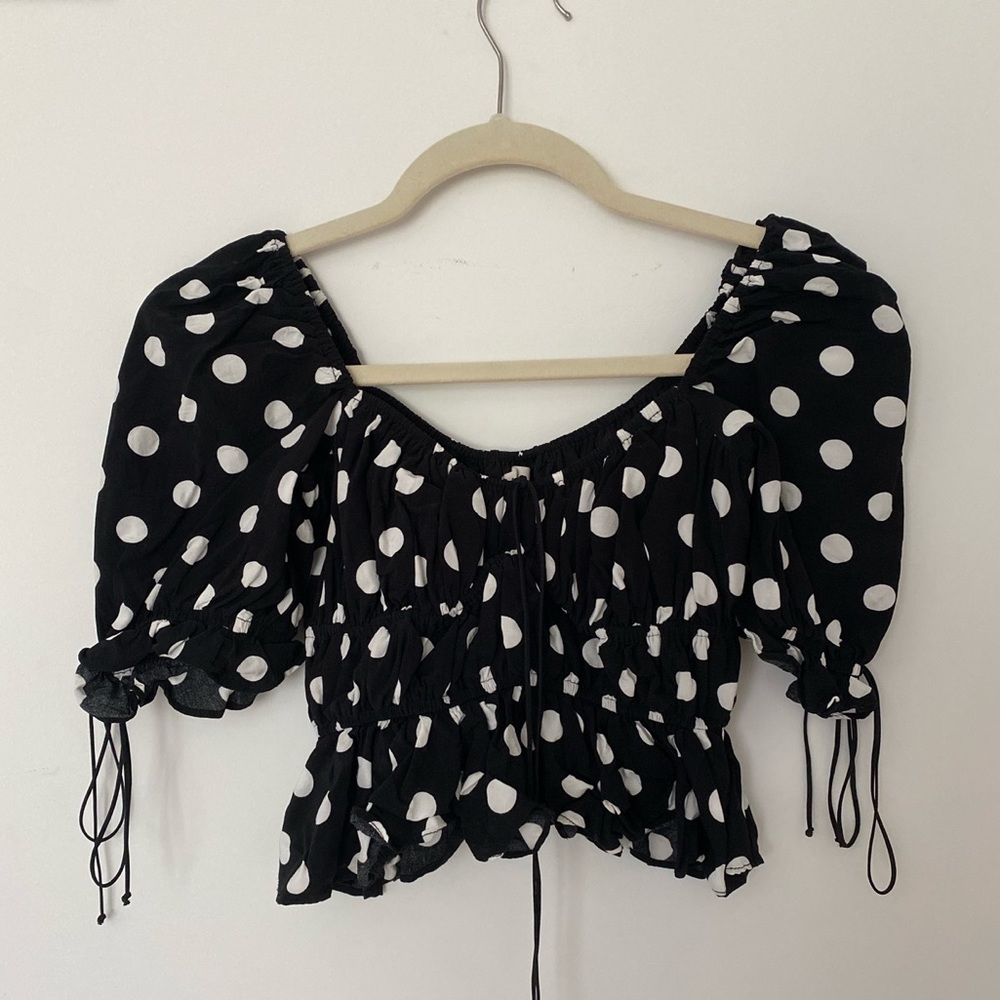 For Love & Lemons Polka Dot Top